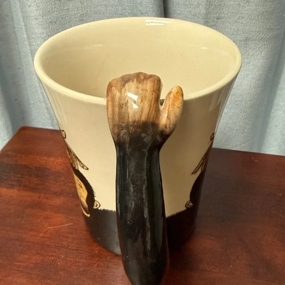 Pier 1 Imports Monkey Mug 3D Hand Painted Cup - Picture 6 of 11